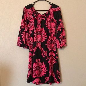 Black and pink dress